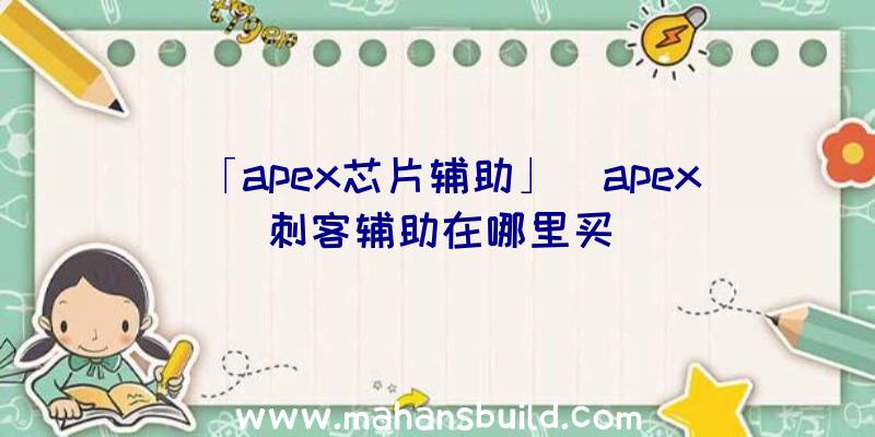 「apex芯片辅助」|apex刺客辅助在哪里买